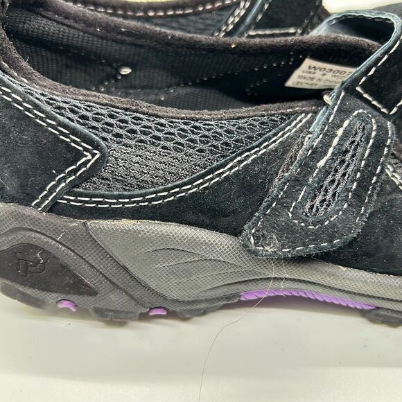 Propet Blazer Black Suede and Webbing Active Mary Jane Sport Shoes Size 9 - Picture 7 of 13